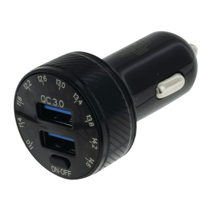 Dual USB Car Charger QC3.0 & Voltmeter Review