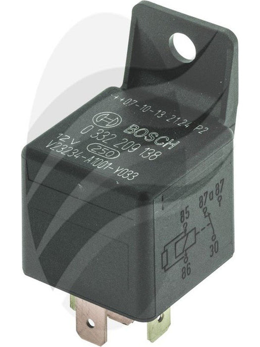 Bosch C/Over Mini Relay 12V 30/20Amp N/O 5 Pin with Fixed Bracket (332209138) 0332209138 Relays BOSCH - Micks Gone Bush