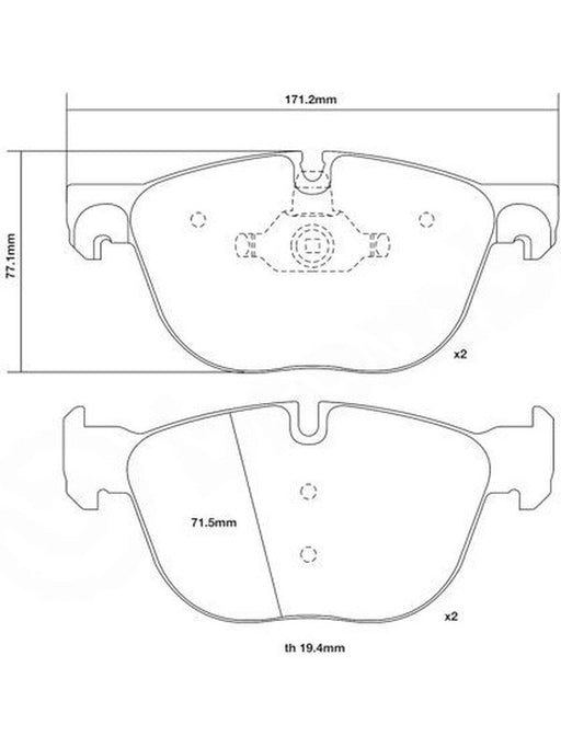 Brembo Sport HP2 Axle Set Front 07.B314.96 Brembo - Micks Gone Bush
