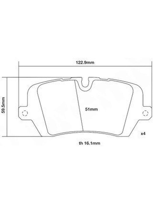 Brembo Sport HP2 Axle Set Rear 07.B315.52 Axle Parts Brembo - Micks Gone Bush