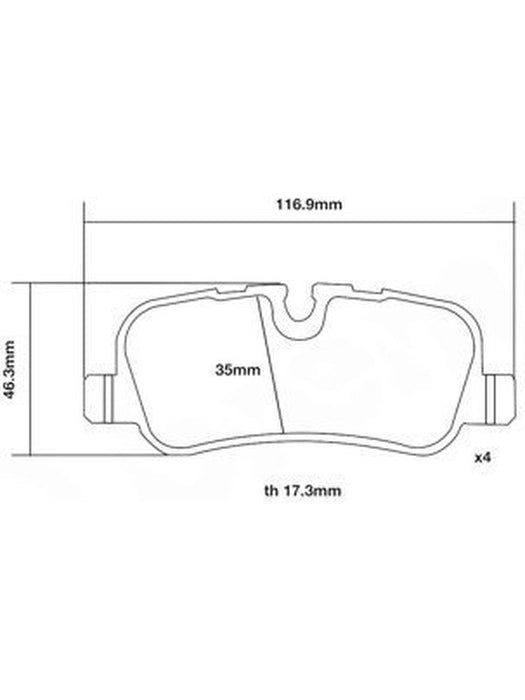 Brembo Sport HP2 Axle Set Rear 07.B315.53 Brembo - Micks Gone Bush