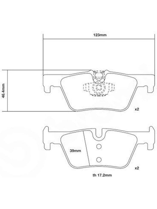 Brembo Sport HP2 Axle Set Rear 07.B315.75 Brembo - Micks Gone Bush