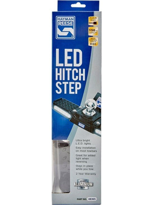 Hayman Reese Led Tow Ball Hitch Mount Step 12V 350mmx80mmx50mm Non-Slip 08365 Receiver Hitch Ball Mounts Hayman Reese - Micks Gone Bush