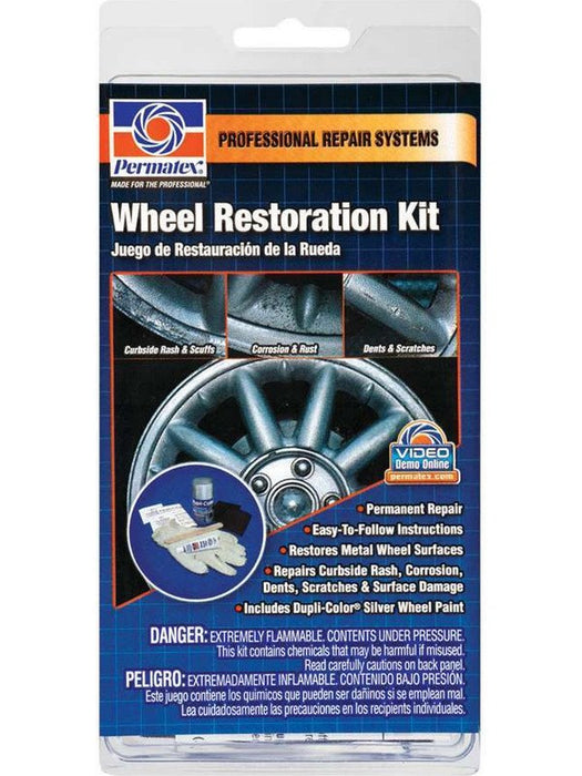 Permatex Wheel Restoration Kit Metal Prep / Paint / Filler Silver Kit 09142 Auto Paints Permatex - Micks Gone Bush