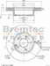 Bremtec Disc Brake Rotor Euro-Line (Pair) 288mm BDR20570EL Disc Brake Rotor (Single) Bremtec    - Micks Gone Bush