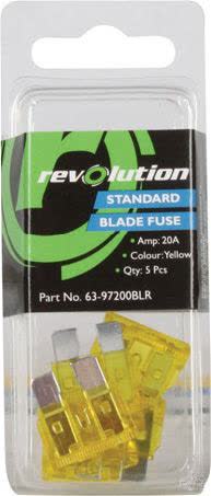 Revolution Standard Blade Fuse 20A 5 Pack | Part No. 63-97200BLR FUSE REVOLUTION - Micks Gone Bush
