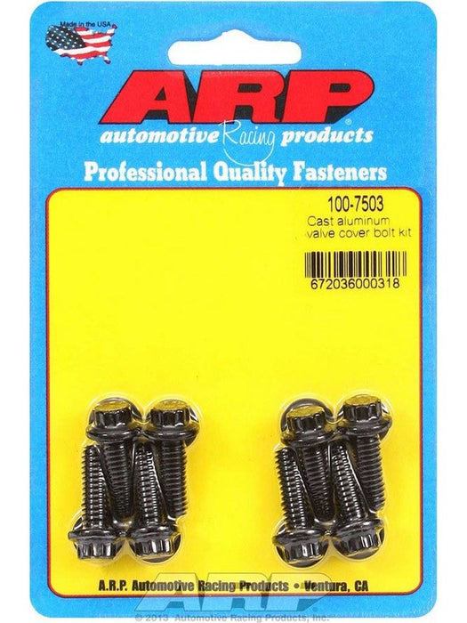 ARP Valve Cover Bolt Kit 12PT Head suit Aluminium Covers 8PK Black 100-7503 ARP - Micks Gone Bush