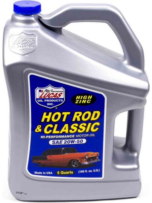 Lucas Oil Motor Oil Hot Rod Classic Car High Level Zinc 20W50 4.73L 10684 Lucas Oil - Micks Gone Bush