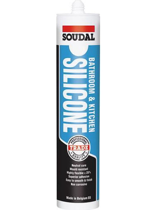 Soudal Bathroom and Kitchen Silicone Sealant Translucent 300ml 127784 Soudal - Micks Gone Bush
