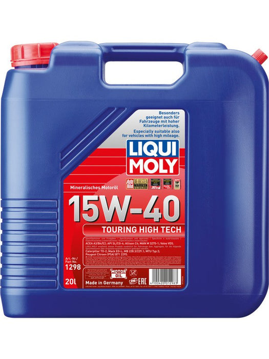 Liqui Moly Touring High Tech 15W-40 20L 1298 Motor Oils Liqui Moly - Micks Gone Bush