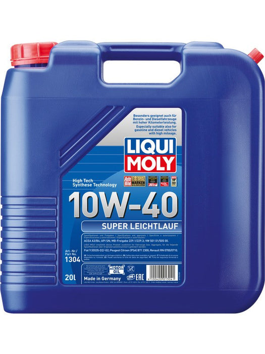 Liqui Moly Super Leichtlauf 10W-40 20L 1304 Liqui Moly - Micks Gone Bush