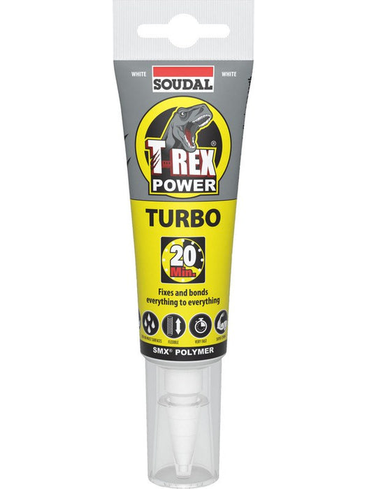Soudal T-Rex Power Turbo Adhesive Sealant White 125ml 132601 Soudal - Micks Gone Bush