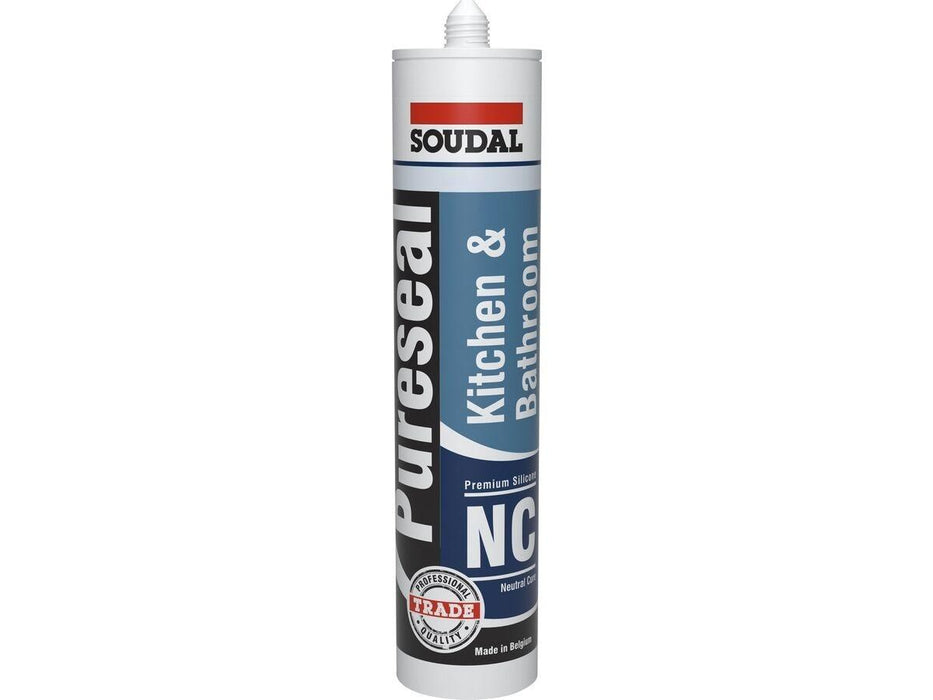 Soudal Pureseal Bathroom and Kitchen Neutral Cure Clear 300ml 132667 Soudal - Micks Gone Bush