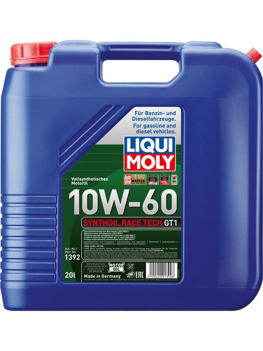 Liqui Moly Synthoil Race Tech GT1 10W-60 20L 1392 Liqui Moly - Micks Gone Bush