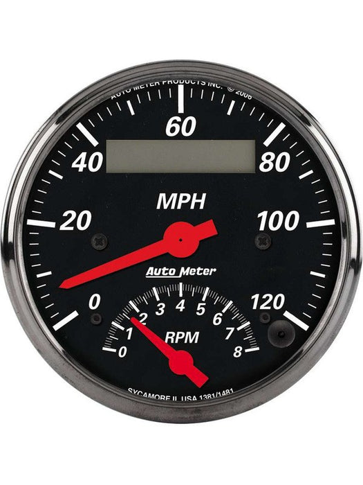 Auto Meter Combo Gauge Speedo Tacho Designer Black Analog 3 3/8" 120 MPH 1481 Autometer - Micks Gone Bush