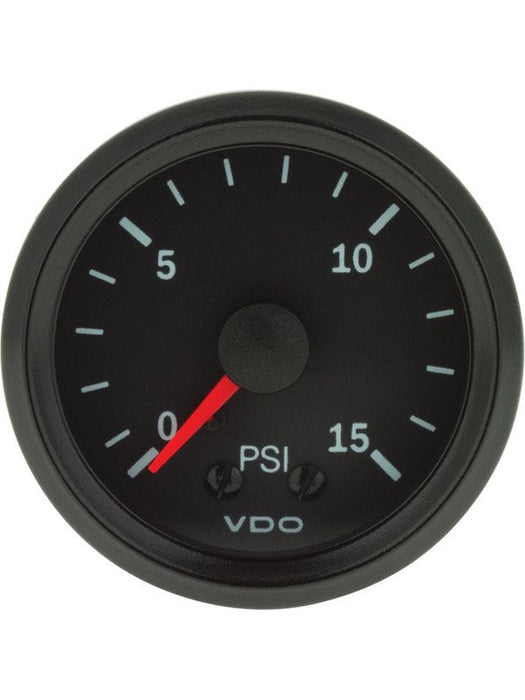 VDO Pressure Gauge Mechanical 0-15Psi, 52mm Cockpit Vision Eg0147 150077010 VDO - Micks Gone Bush