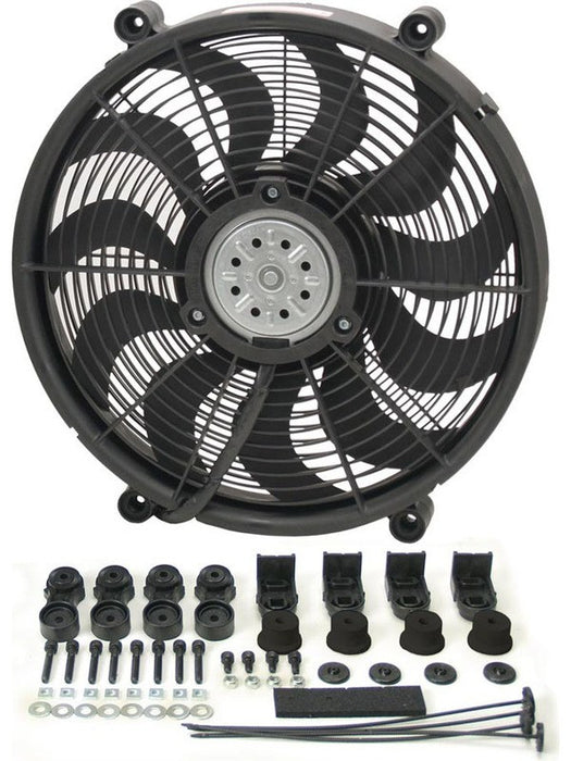 Derale 17" High Output Electric Fan 2400 Cfm With Mounting Kit 16217 Derale - Micks Gone Bush