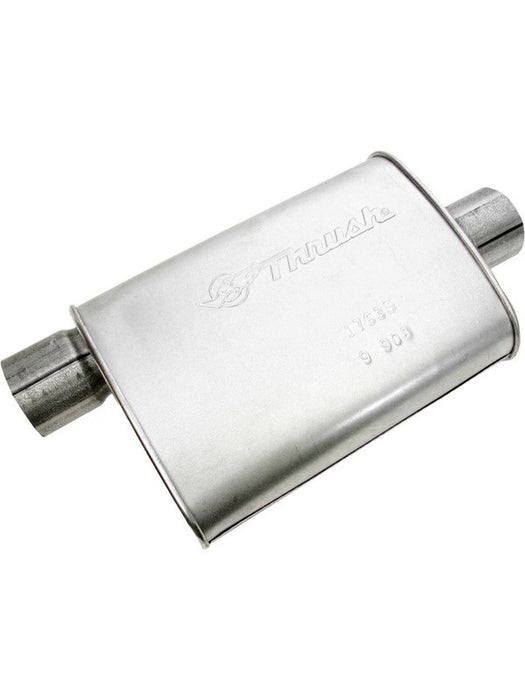 Dynomax Muffler Hush Super Turbo 3 in Offset Inlet 3 in Center Outlet 1 17635 Dynomax - Micks Gone Bush