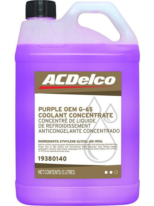 AC Delco Purple OEM G65 Concentrated Coolant 5L 19380140 AC Delco - Micks Gone Bush
