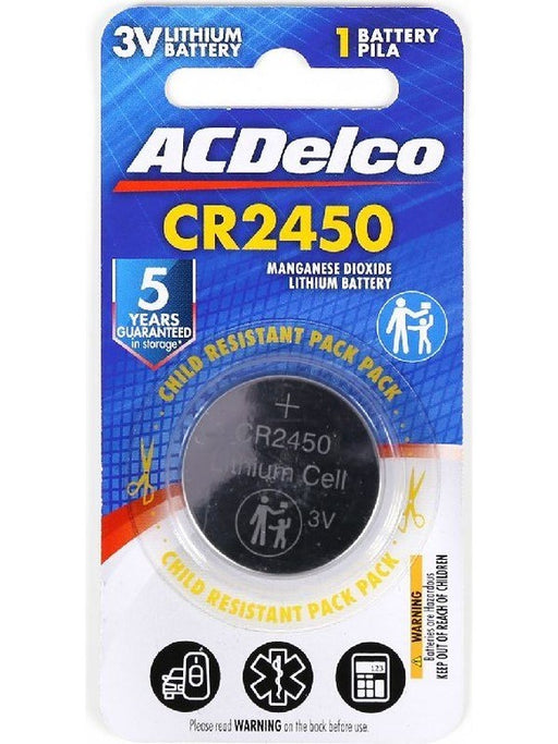 AC Delco Button Battery CR2450 Car Remote Battery 3V Lithium 19380190 AC Delco - Micks Gone Bush