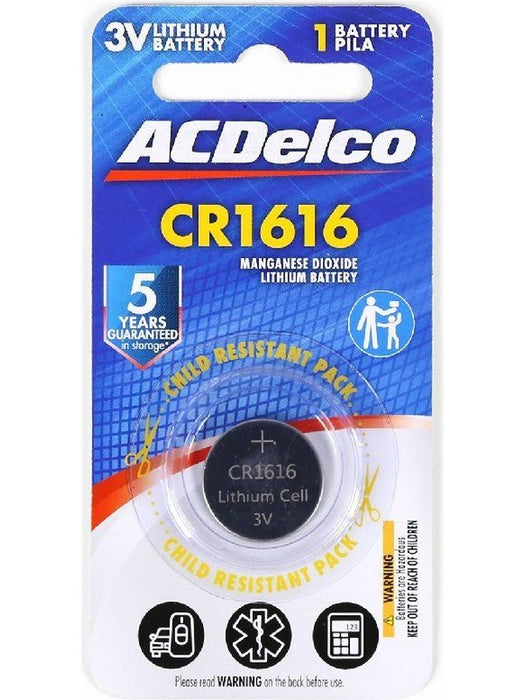 AC Delco Button Battery CR1616 Car Remote Battery 3V Lithium 19380192 AC Delco - Micks Gone Bush