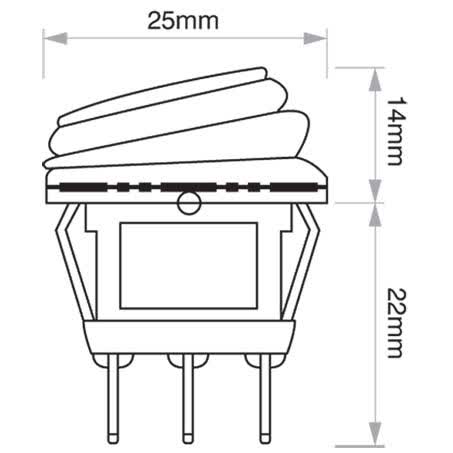 Narva Rocker Switch Off/on Spst Red LED 20A 12V Part No. 62039BL SWITCH NARVA - Micks Gone Bush