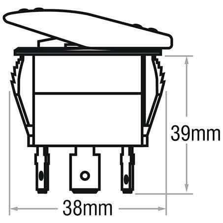 Drivetech 4X4 Rocker Fridge Switch On/off Spst 12 Or 24V Blue Illumination DT-11011 SWITCH DRIVETECH 4X4 - Micks Gone Bush