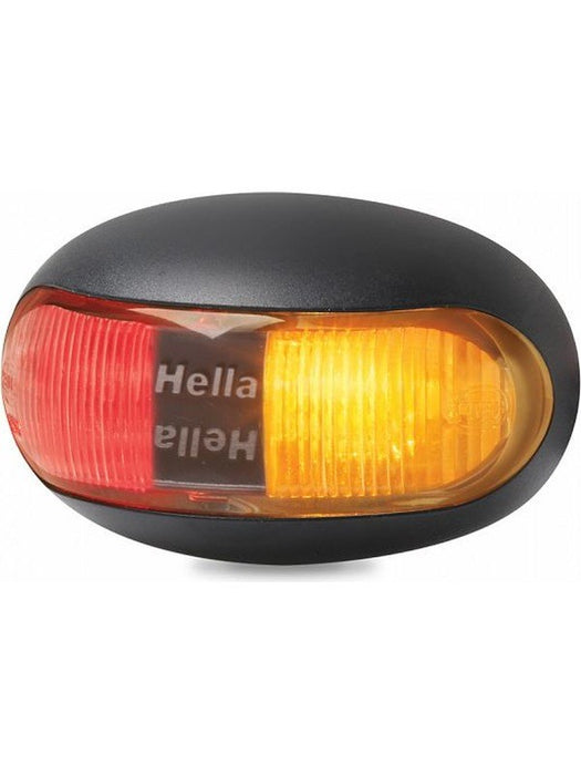 Hella Pack 4 LED Side Marker Lamp Amb/Red 8-28V Black Housing 2M Cable 2053BULK Hella - Micks Gone Bush