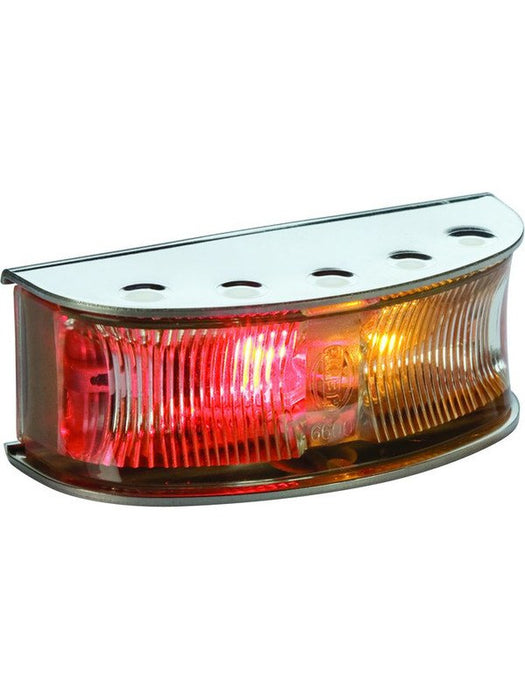 Hella LED Side Marker Red/Amber 12/24V 0.5M Lead Polished Housing 2058P Hella - Micks Gone Bush