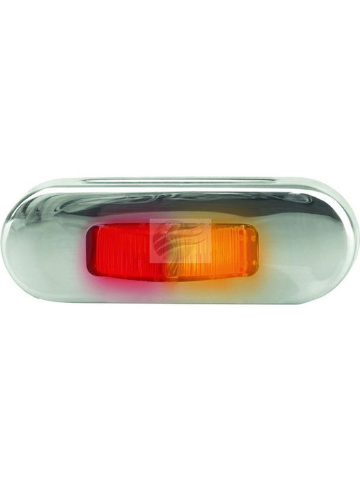 Hella LED Side Marker Lamp Amber/Red 12/24V S/Stl Bezel Flush Mount 500mm 2083S Hella - Micks Gone Bush