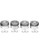 Mahle Piston Set w/Rings Fits GM 6.6L Duramax LH 4 Pack 2243451WR020 Pistons, Rings, Rods & Parts Mahle - Micks Gone Bush