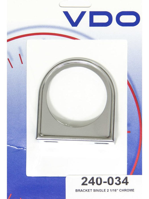 VDO Gauge Mounting Panel One 2-1/16 in Hole Steel Chrome Universal (240-034) 240.034 Gauge Panels, Pods and Mounting Cups VDO - Micks Gone Bush