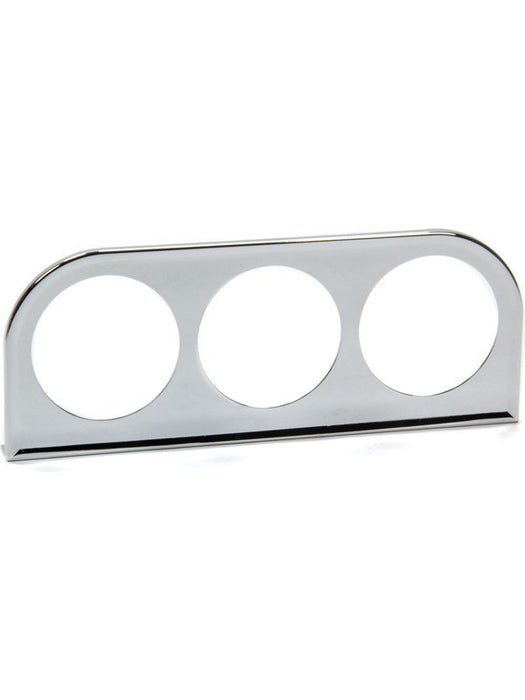VDO Gauge Mounting Panel Three 2-1/16 in Holes Steel Chrome Universal (240-036) 240.036 VDO - Micks Gone Bush