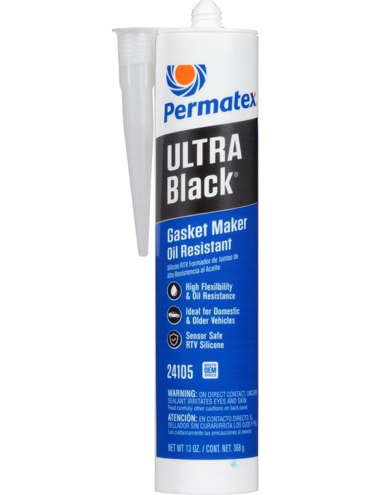 Permatex Ultra Black Max Oil Resistant Gasket Maker Cartridge 300Ml 24105 Permatex - Micks Gone Bush