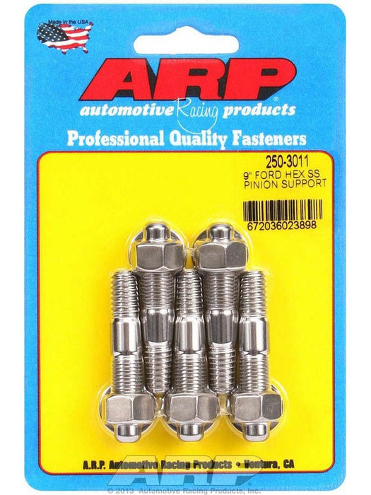 ARP Pinion Support Studs Hex S/S Ford 9 inch 3/8 x 3/8-24 Kit 250-3011 ARP - Micks Gone Bush