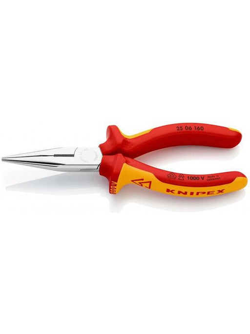 Knipex 160mm 1000V Snipe Nose Pliers Suitable For Finer Gripping 2506160 Knipex Knipex - Micks Gone Bush