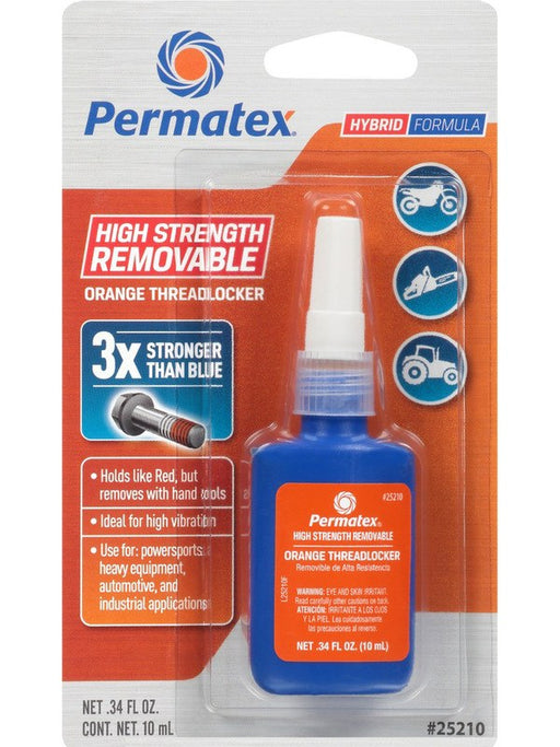 Permatex Thread Locker Orange High Strength 10 ml Bottle 25210 Permatex - Micks Gone Bush