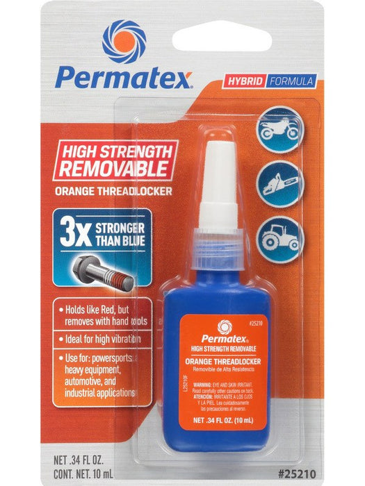 Permatex Thread Locker Orange High Strength 10 ml Bottle 25210 Permatex - Micks Gone Bush