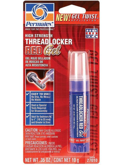 Permatex High Strength Thread Locker Red Gel Cd 10G Px27010 Permatex 27010 Permatex - Micks Gone Bush
