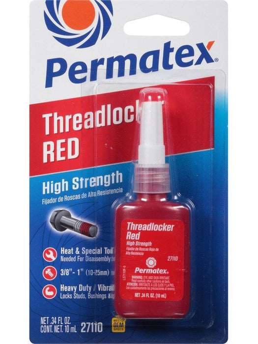 Permatex High Strength Threadlocker Red 10ml 27110 Permatex - Micks Gone Bush