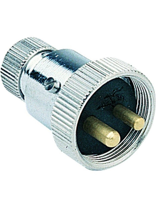 Hella Plug 2 Pin Polarised 12V 22A Chrome Plated Brass 2742 Hella - Micks Gone Bush