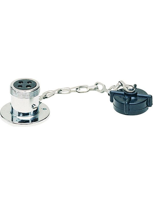 Hella Socket 4 Pin Polarised 12V 22A Chrome Plated Brass 2744 Hella - Micks Gone Bush
