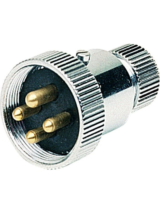Hella Plug 4 Pin Polarised 12V 22A Chrome Plated Brass 2745 Hella - Micks Gone Bush