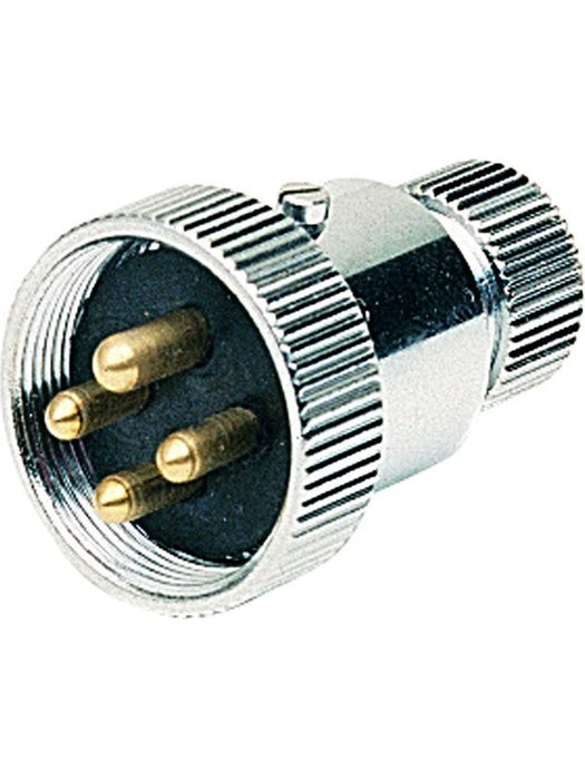 Hella Plug 4 Pin Polarised 12V 22A Chrome Plated Brass 2745 Hella - Micks Gone Bush