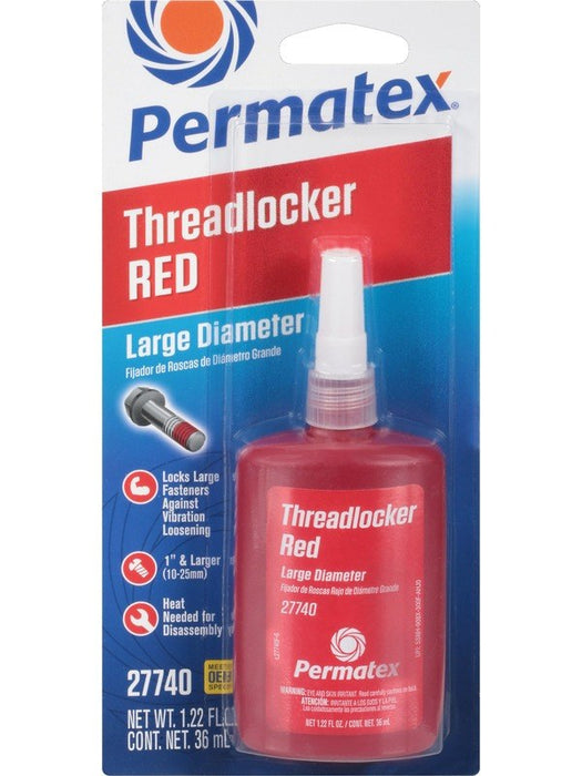 Permatex Large Diameter Threadlocker Red 36ml 27740 Permatex - Micks Gone Bush