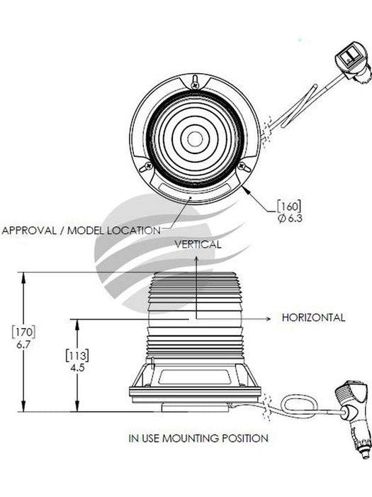 Star LED Blue Beacon 9-32V Magnetic Mount W/Cig Plug 12 Strobe 2 Rot 281RM-B STAR - Micks Gone Bush