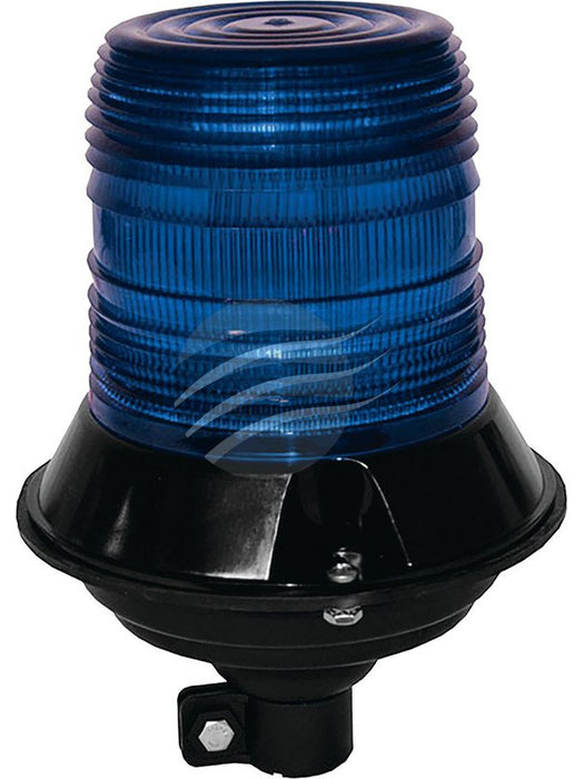 Star LED Blue Beacon 9-32V Pole Din Mount 12 Strobe 1 Rotate 281RP-B STAR - Micks Gone Bush