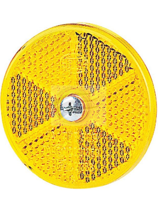 Hella Retro Reflector Amber 60mm Dia Centre Fixing Screw 2916 Hella - Micks Gone Bush