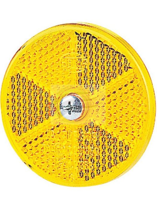 Hella Retro Reflector Amber 60mm Dia Centre Fixing Screw 2916 Hella - Micks Gone Bush