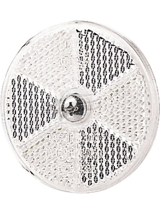 Hella Retro Reflector White 60mm Dia Centre Fixing Screw 2917 Reflectors Hella - Micks Gone Bush